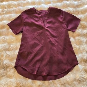 Elegant Burgundy Women's Top